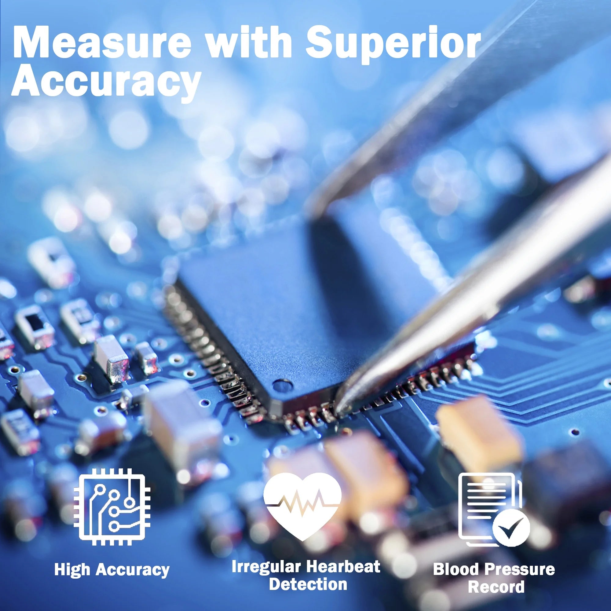 Arm Blood Pressure Monitor with Adaptor and Large Cuff, BP Digital Machine for Home Use