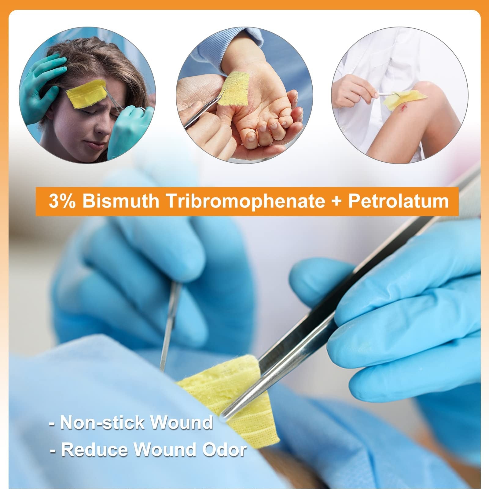 Medical Xeroform Petrolatum Dressing 5"X9", 25 Individual Pack, Non-Adherent ...