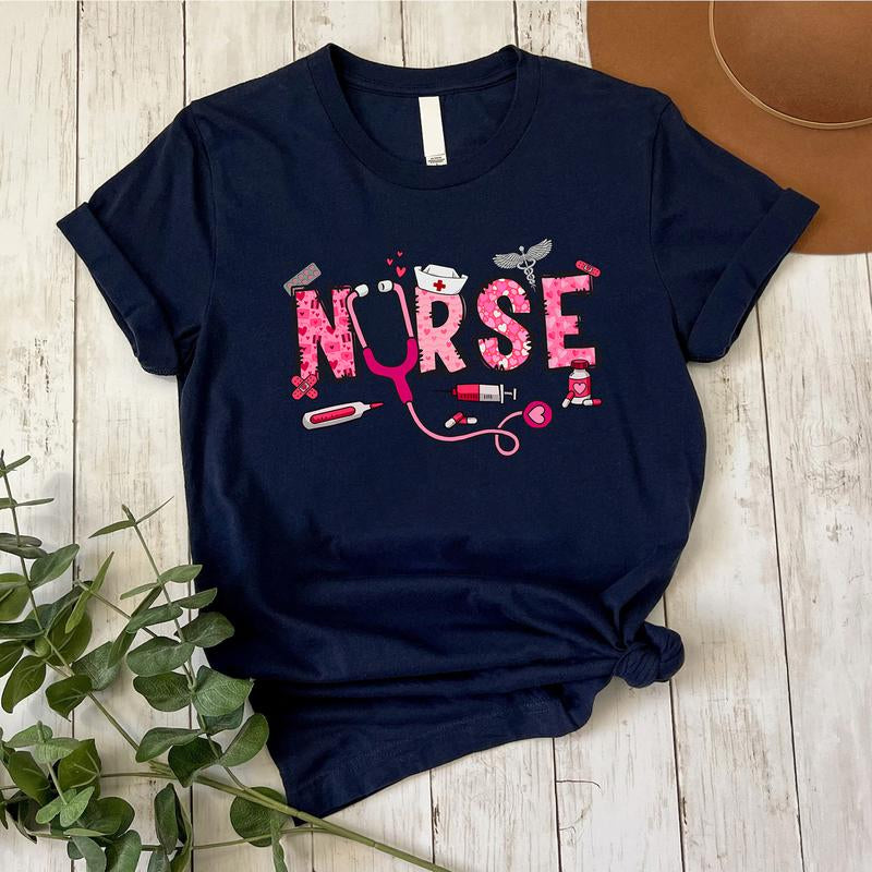 Valentine Nurse T-Shirt, Cute Nurse Shirt, Gift for Nurse, Nursing Student Shirt, RN Tee