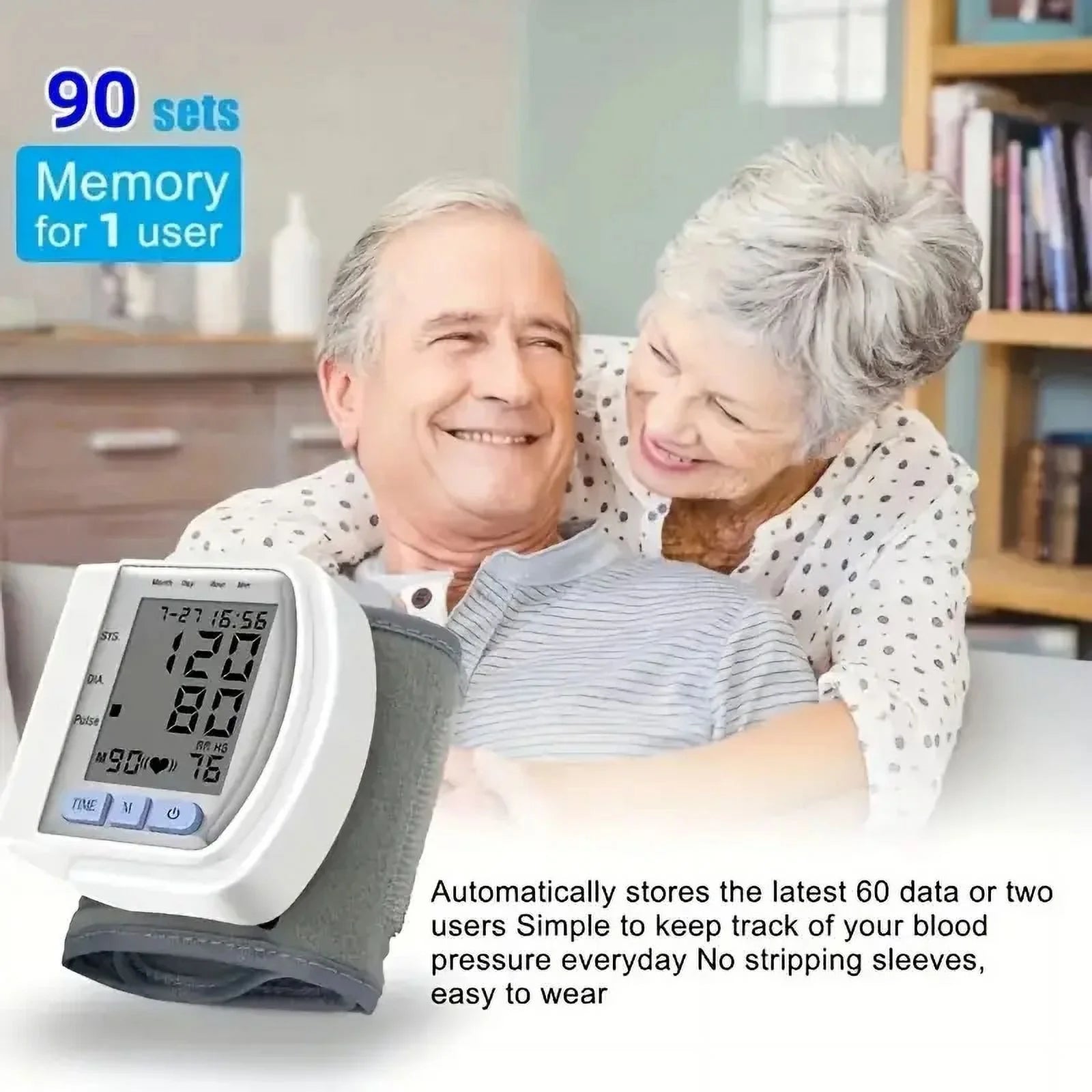 Accurate Blood Pressure Monitoring Made Easy: Wrist Blood Pressure Monitor with Voice Automatic Digital BP Machine & Carrying Case