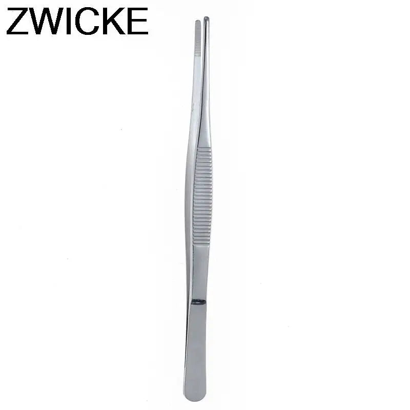 Stainless Steel 430 Anti-Iodine Medical Tweezers Long Straight Forceps 12.5Cm-30Cm Straight Head Elbow Thicken Medical Tools