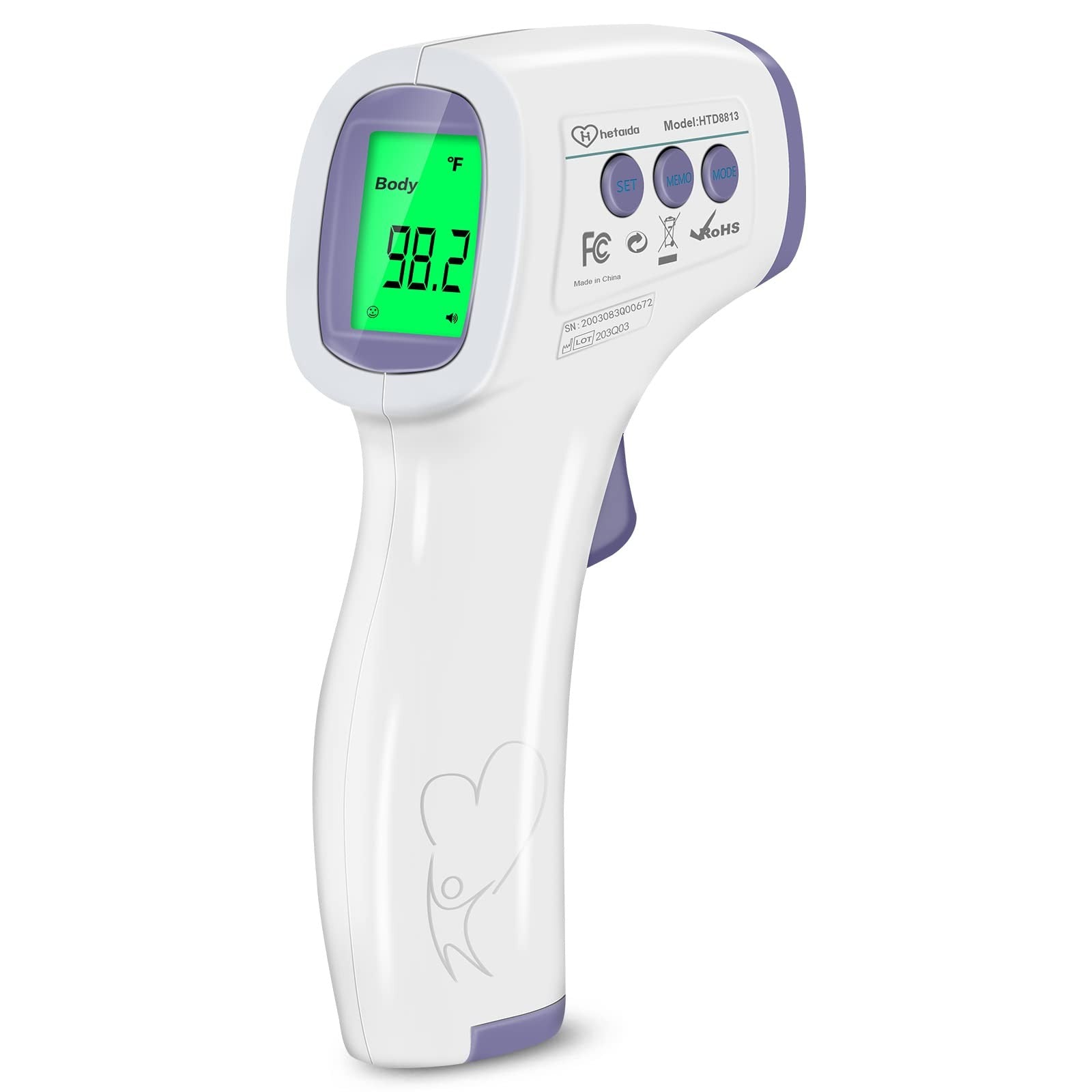 Digital Thermometer for Adults and Kids, No Touch Forehead Thermometer for Ba...
