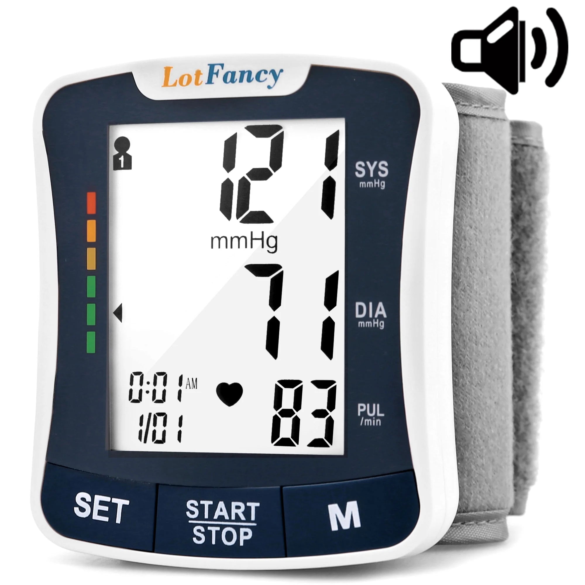 Blood Pressure Monitor Wrist BP Cuff with Portable Case, Voice Broadcast