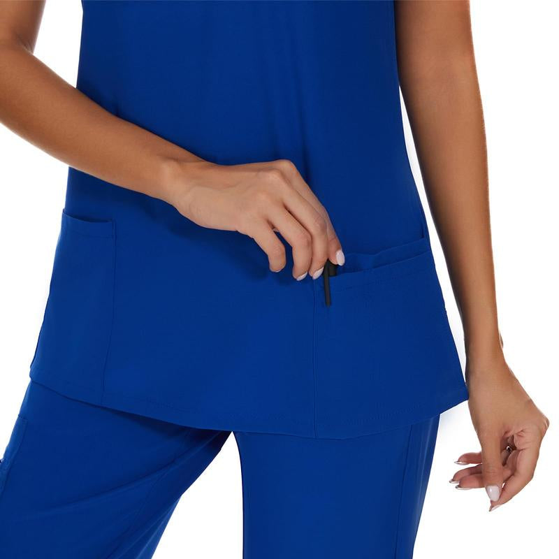 COZYFIT Scrub Tops for Woman - Soft Stretch, V-Neck Top Scrubs with 3 Pockets, Easy Care for Women