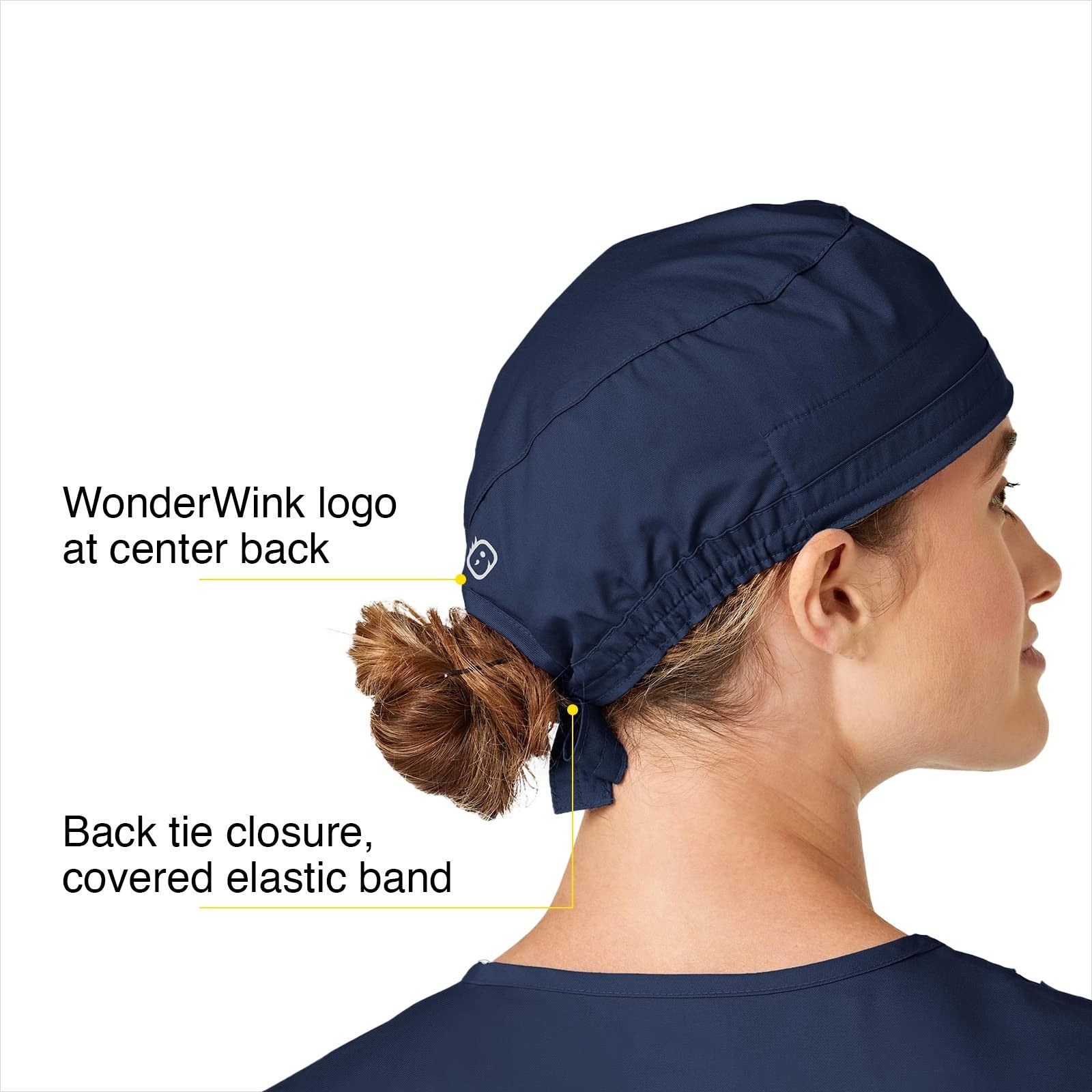 Wonderwink Men'S Wonderwork Unisex Scrub Cap, Navy, One Size