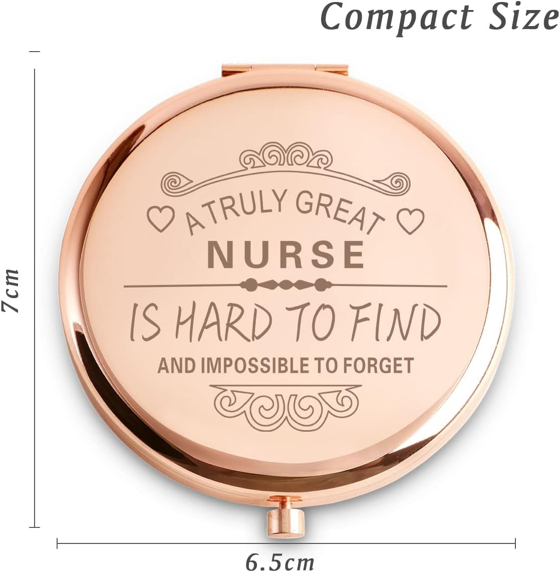 Nurse Gifts for Women, Nurse Appreciation Gifts for Nursing Week, Personalized Compact Mirrors, Unique Gift for Retirement Leaving Going Away Farewell Goodbye