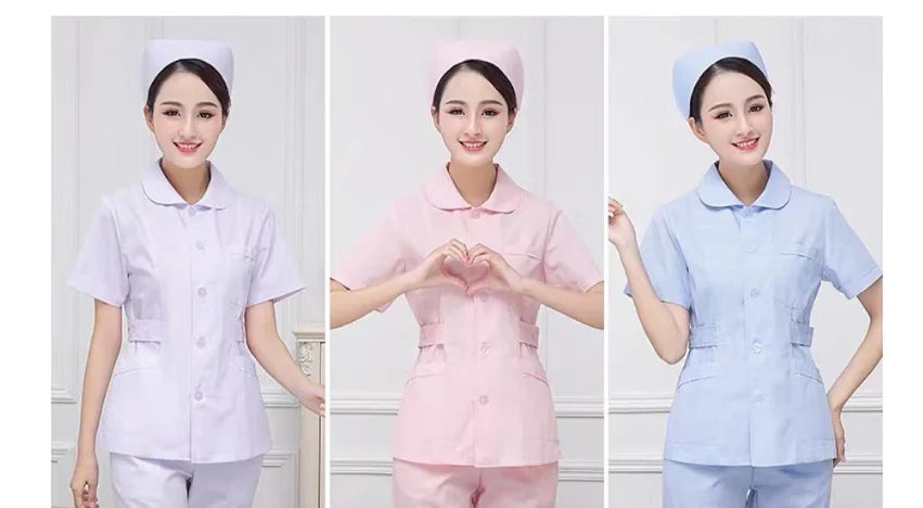 Summer Short Sleeve Nurse and Doctor Uniform Set