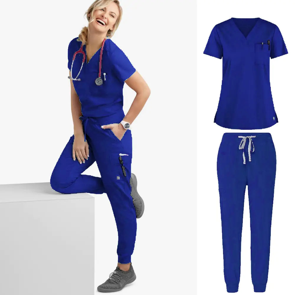 Short Sleeve Scrub Set for Pet Dental Care Nurses