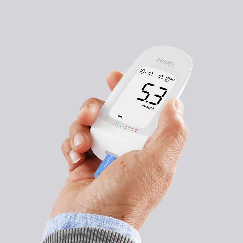 Home Blood Glucose Meter with Test Strips and Device