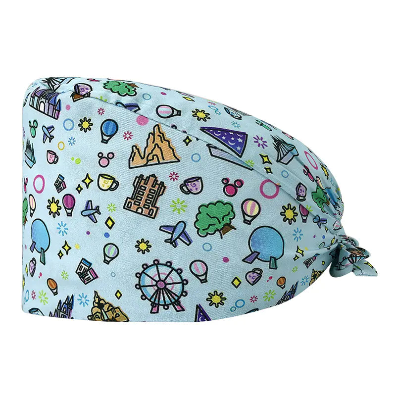 Cute Cotton Nurse Hat with Fun Prints