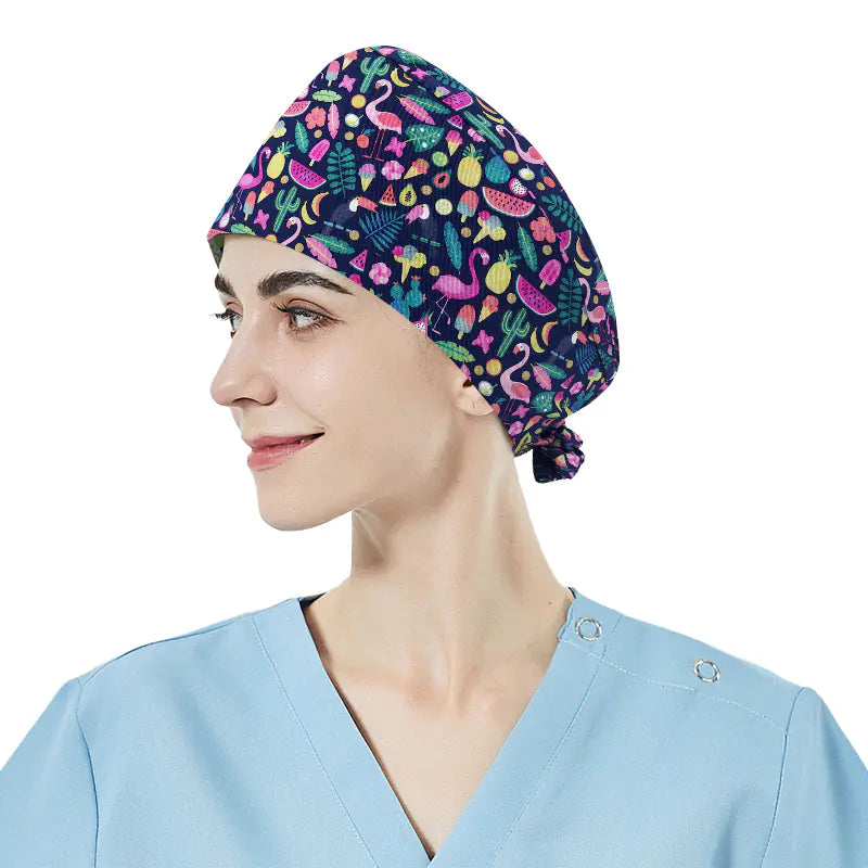Cute Cotton Nurse Hat with Fun Prints