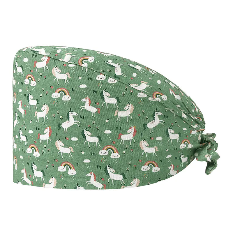 Cute Cotton Nurse Hat with Fun Prints