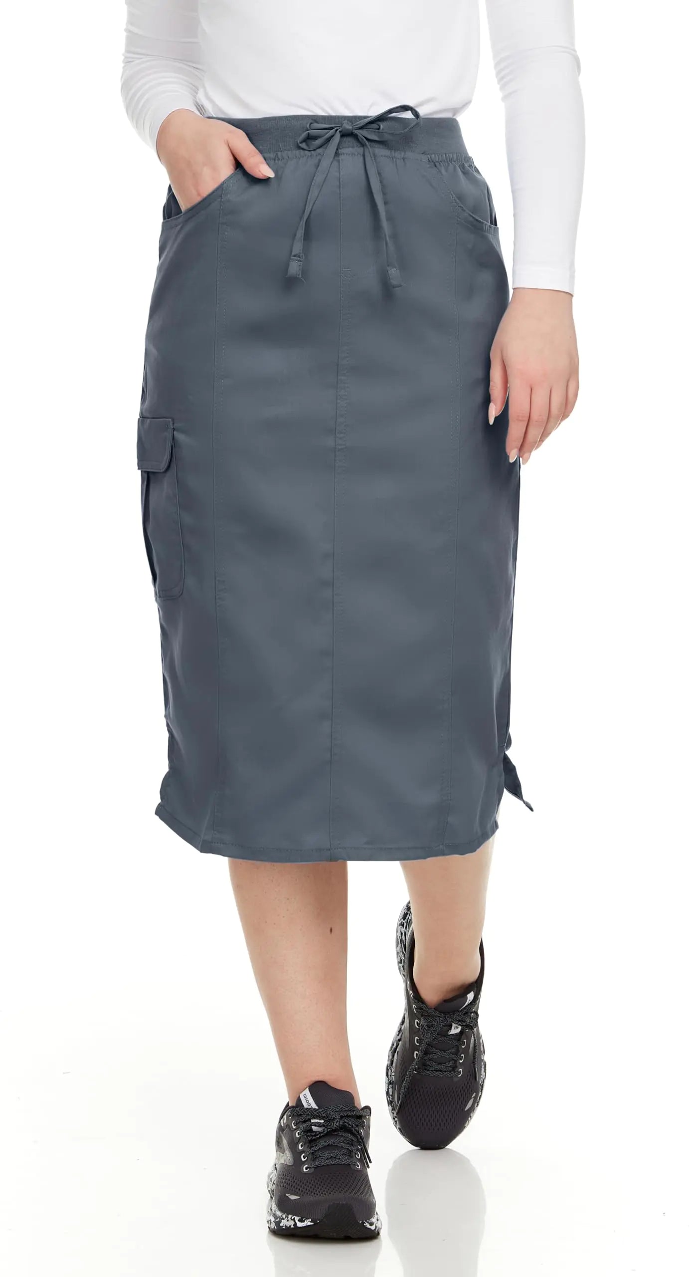 MediChic Women Professional Stretch Five Pocket Debra Scrub Skirt Scrubs