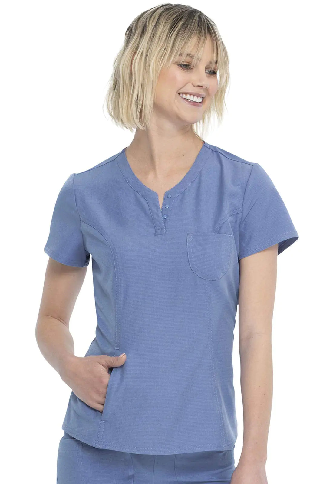 HeartSoul Tuckable V-Neck Medical Scrubs for Women Performance Fabric HS710 XL Ciel