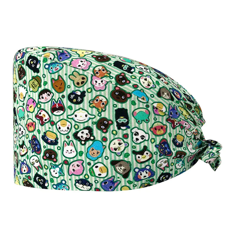 Cute Cotton Nurse Hat with Fun Prints